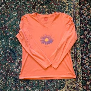 Life is good salmon long sleeve